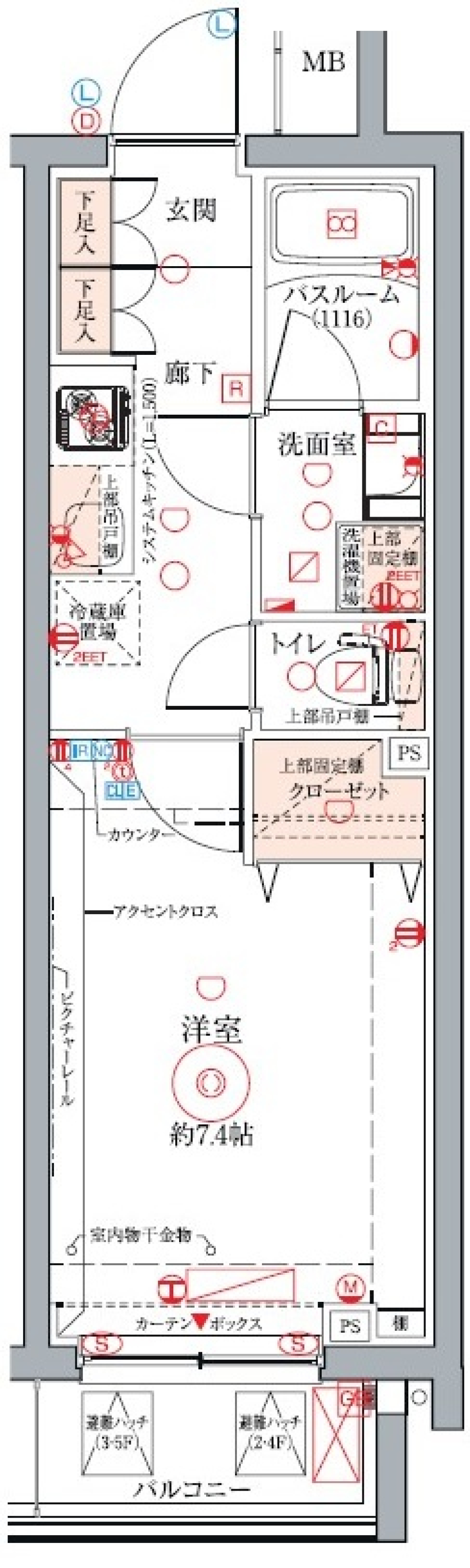 クレヴィスタ中板橋Ⅱ　401号室［ペット可］の間取り図