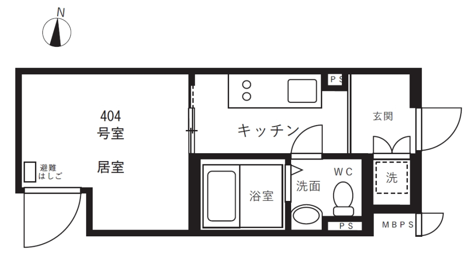ミオテゾーロ哲学堂カーザ　404号室［新築］の間取り図