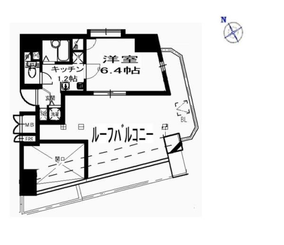 ルーフバルコニーそして歴史と文化［ペット可］の間取り図