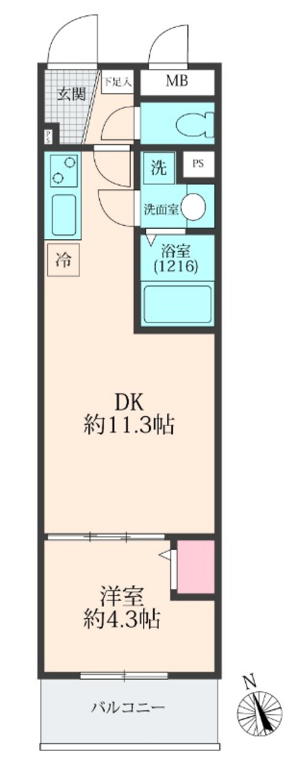 FOREST RESIDENCE TOKIWADAI　103号室の間取り図