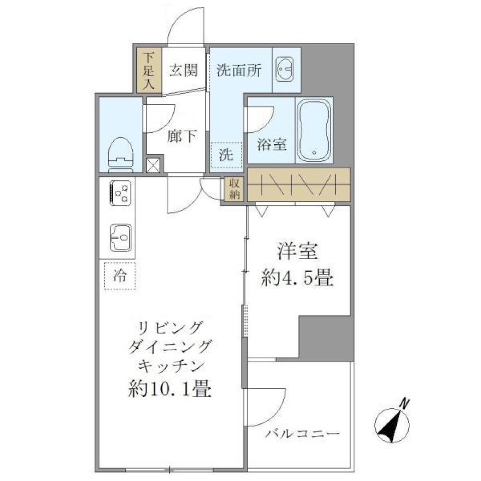 パインステージ白金高輪　303号室［新築］の間取り図