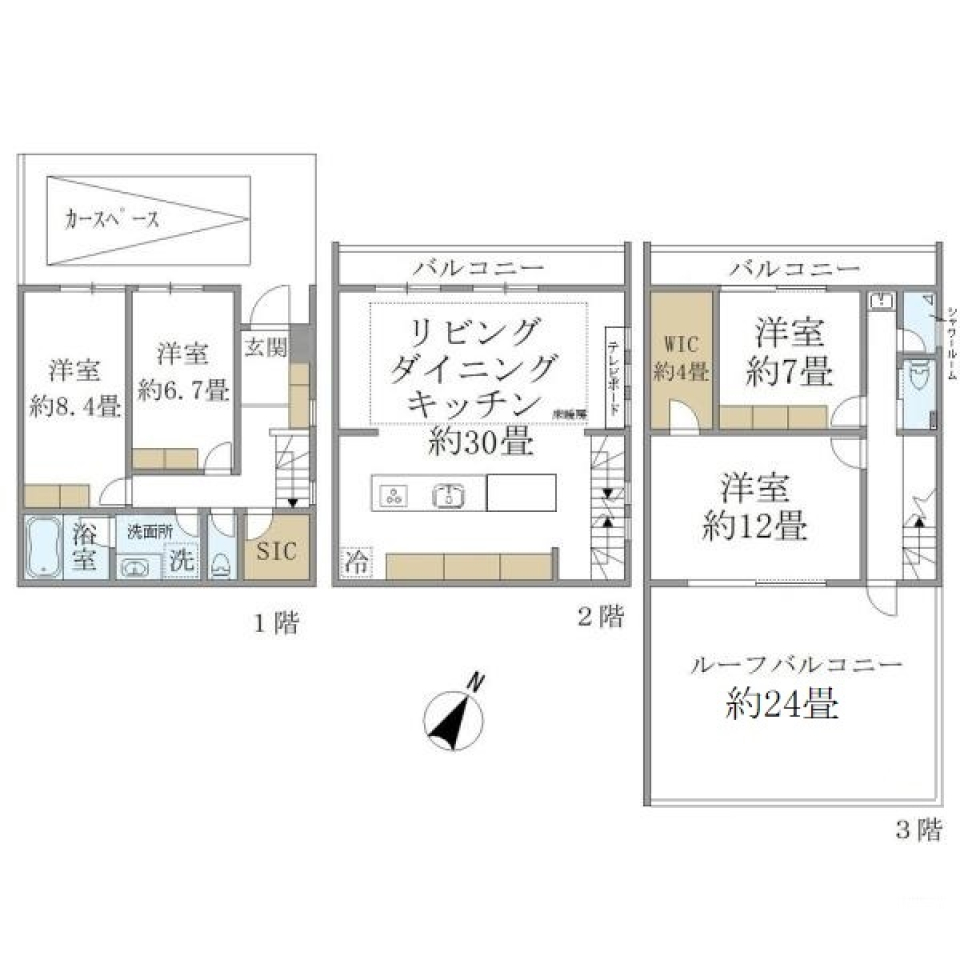 フェリーチェ松濤Ⅱ［新築］の間取り図
