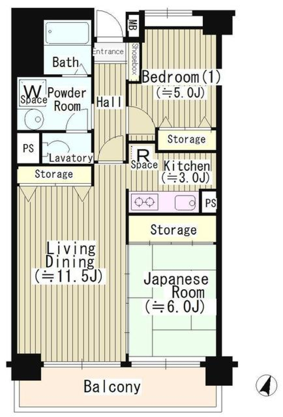 クリケットヒル富ヶ谷　102号室の間取り図