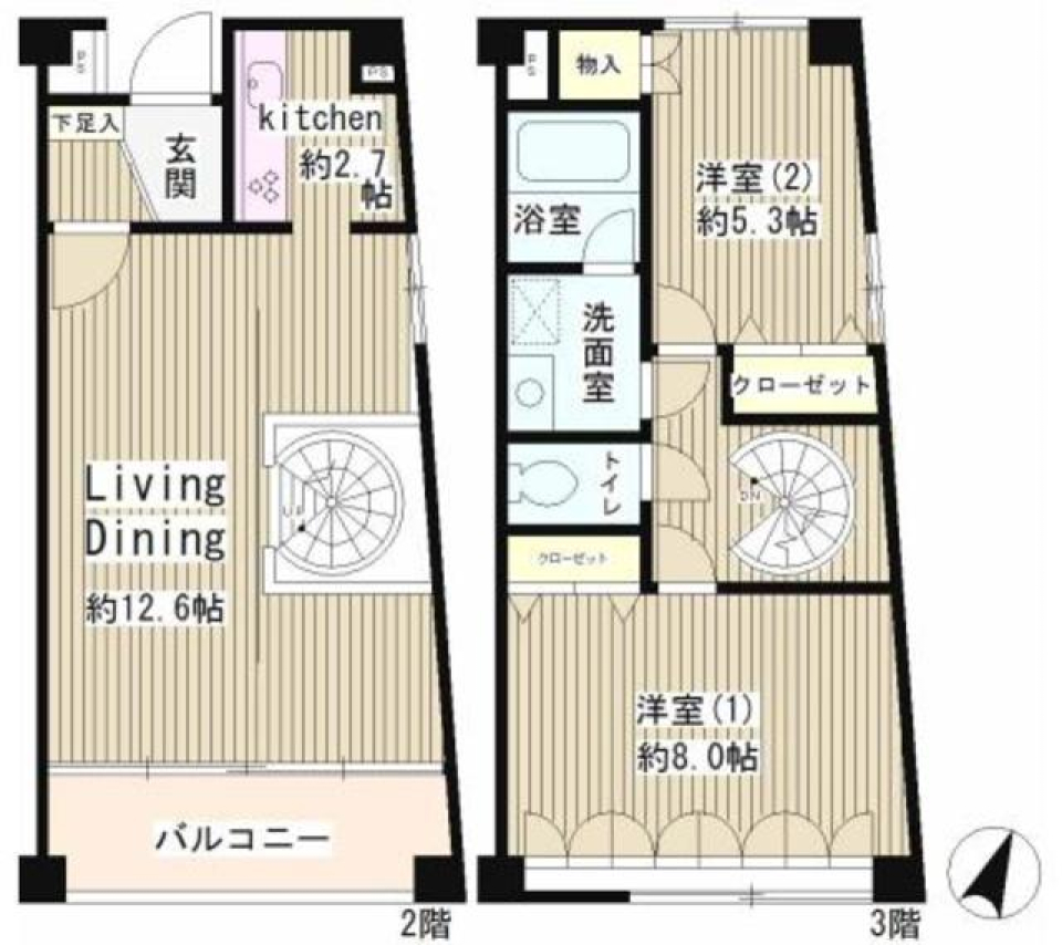 パーク・イースト代々木　204号室の間取り図