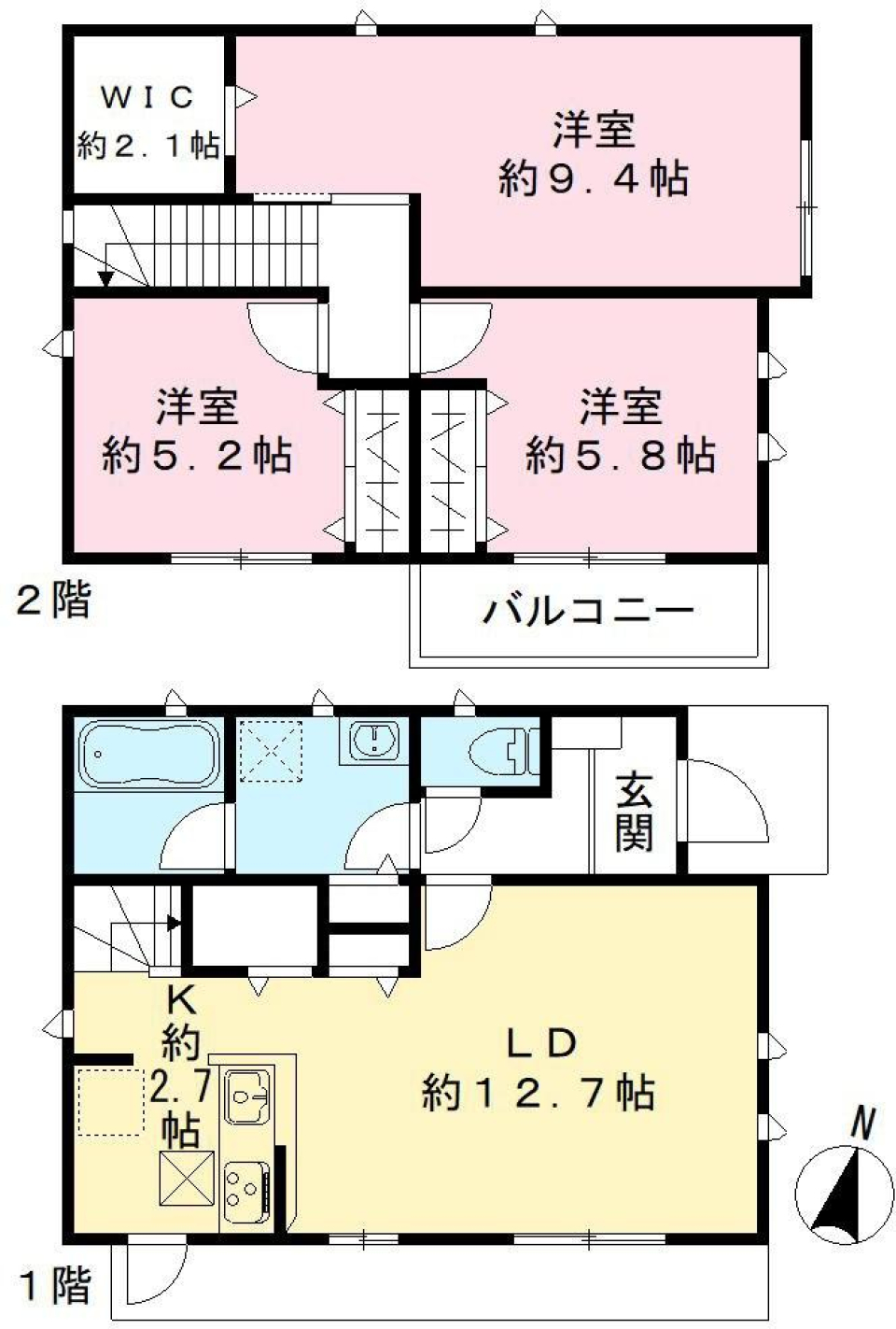 サンガーデン富士　A号室［ペット可］の間取り図