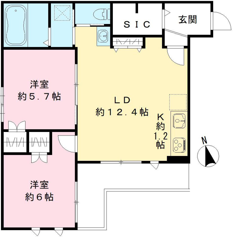 Fort Lee Yutenji（フォートリー祐天寺）　202号室［新築］の間取り図