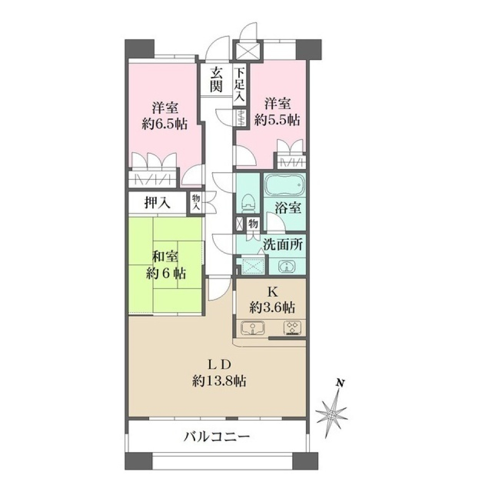 赤坂アパートメント　608号室の間取り図