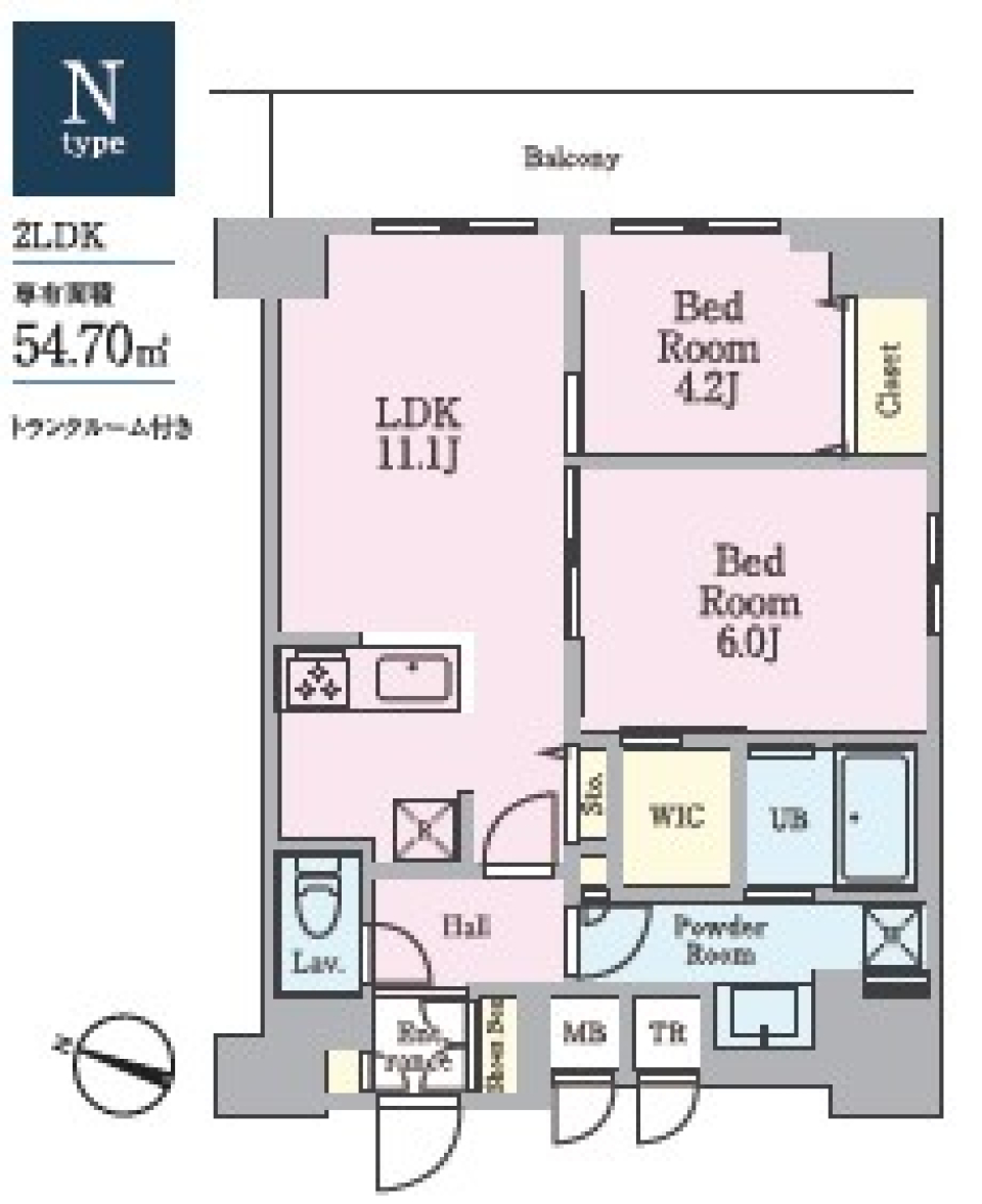 リビオメゾン南砂町　1310号室［ペット可］の間取り図
