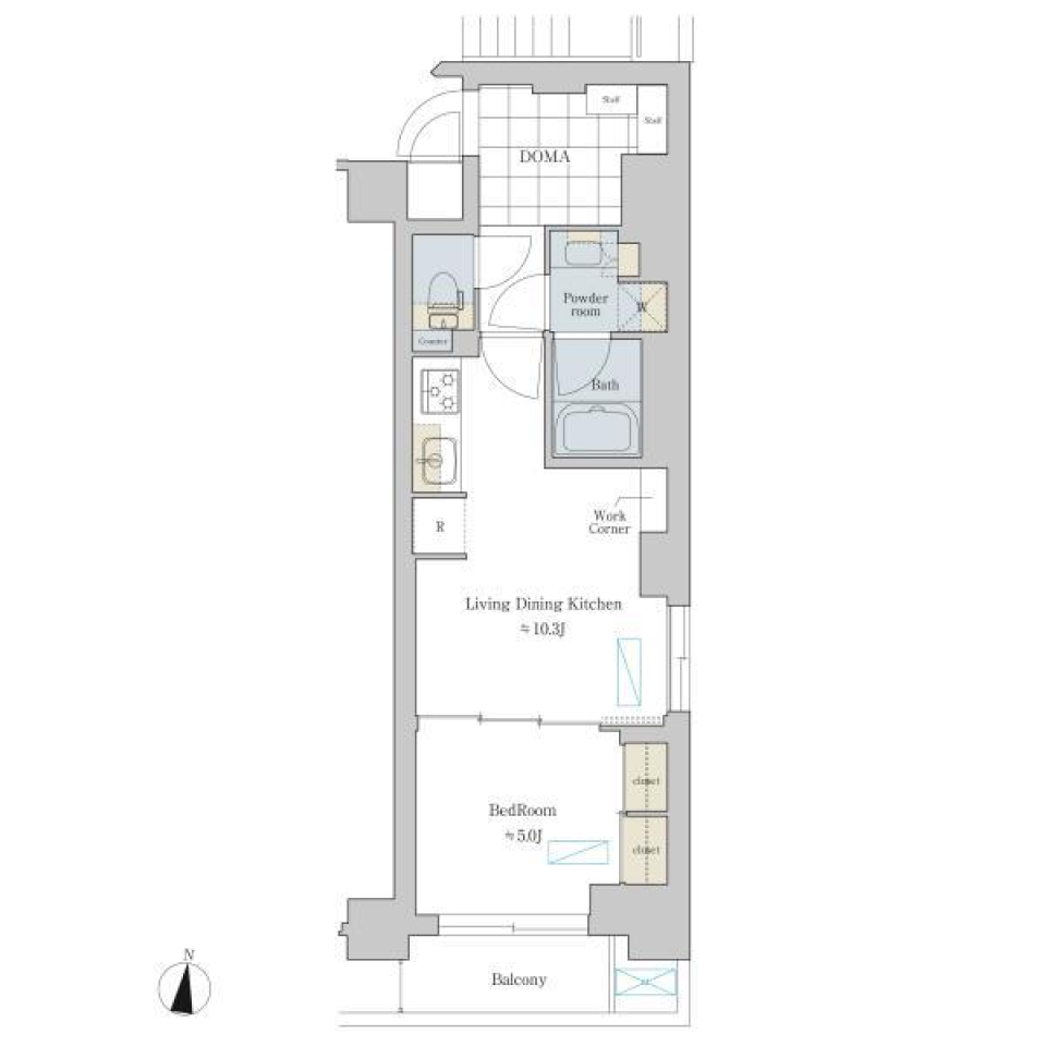 Ｂｒｉｌｌｉａ　ｉｓｔ　渋谷本町　508号室の間取り図