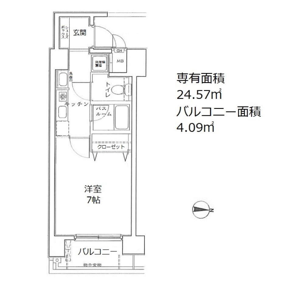 セントパレス錦糸町　201号室の間取り図