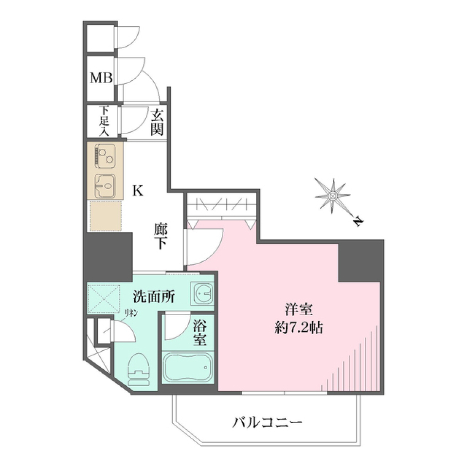 メインステージ西新宿Ⅱ　803号室の間取り図