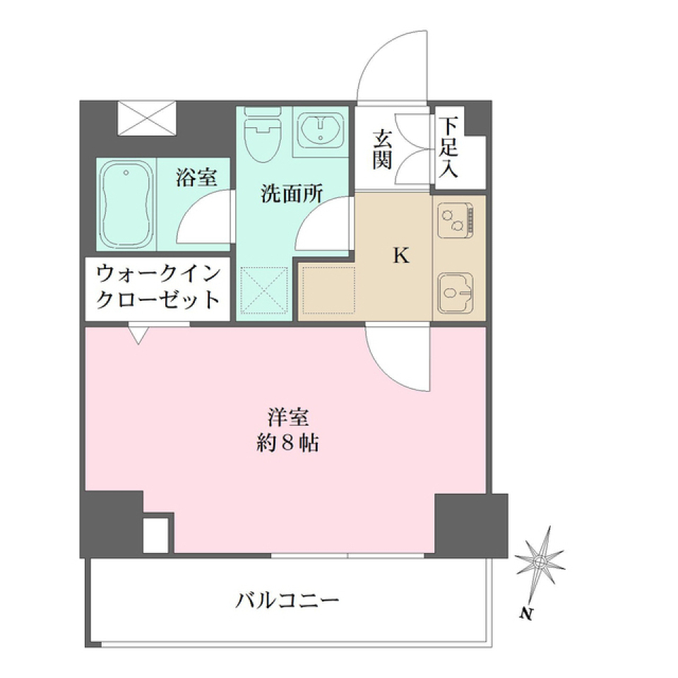 ベルフェリーク木場　701号室の間取り図