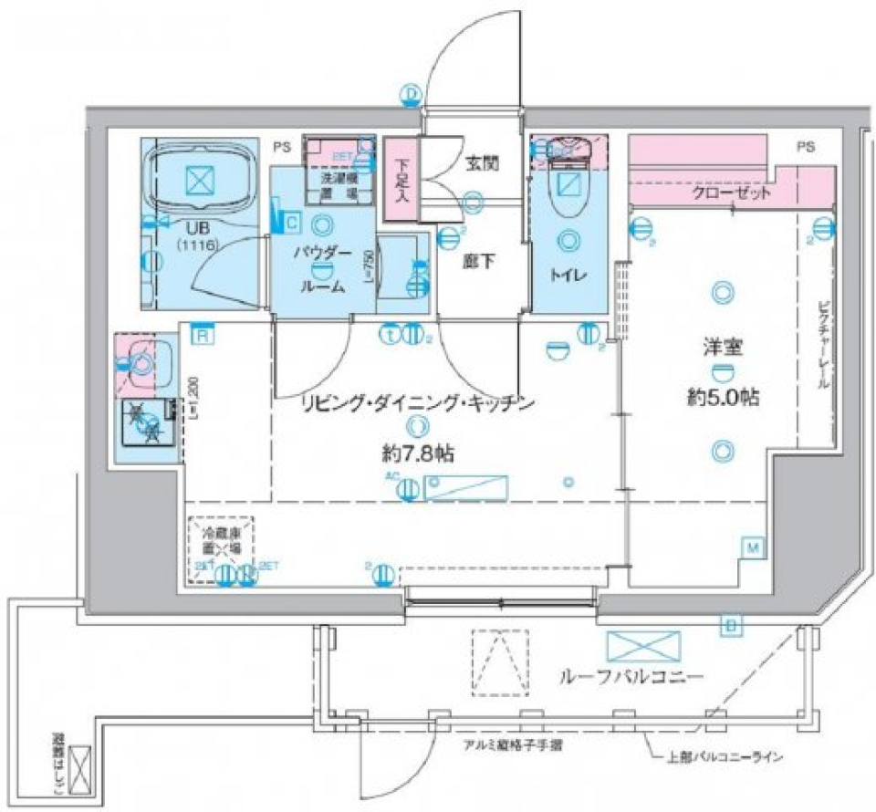 ジェノヴィア桜上水Ⅱ　205号室［新築］［ペット可］の間取り図