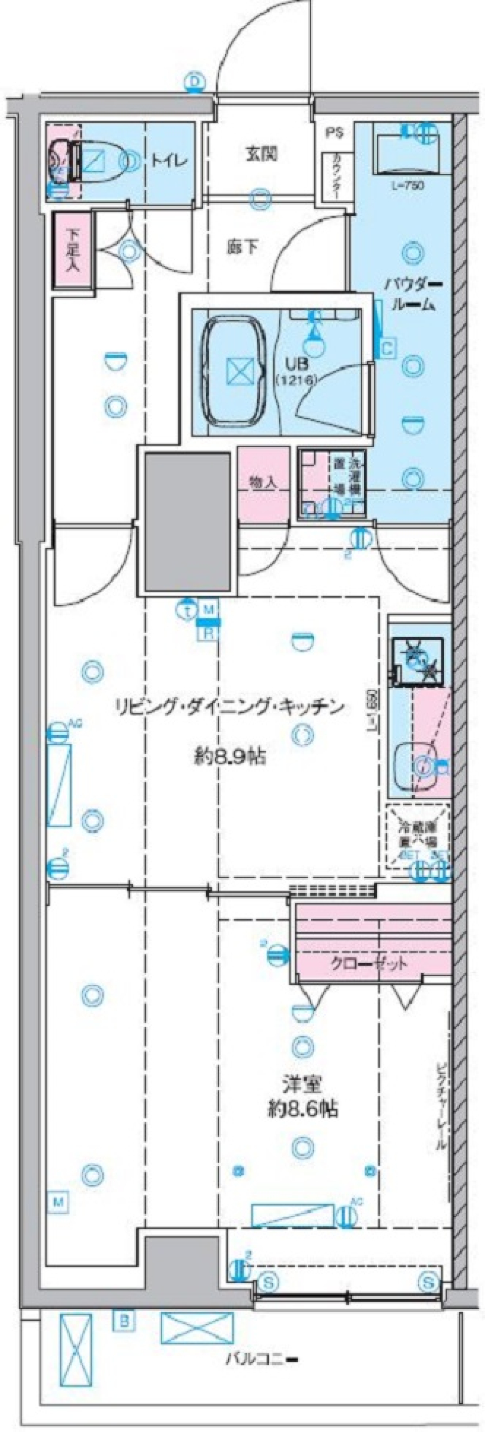 ジェノヴィア桜上水Ⅱ　106号室［新築］［ペット可］の間取り図