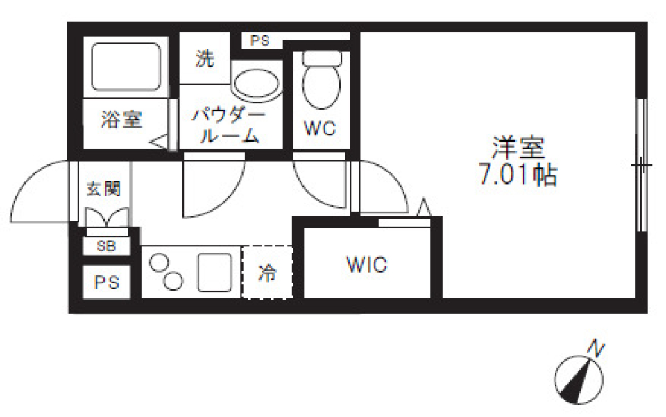 エルファーロ笹塚Ⅱ0402号室の間取り図