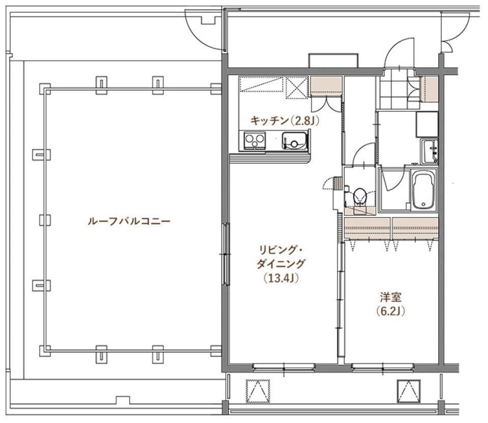 ベラスウィータ　411号室の間取り図