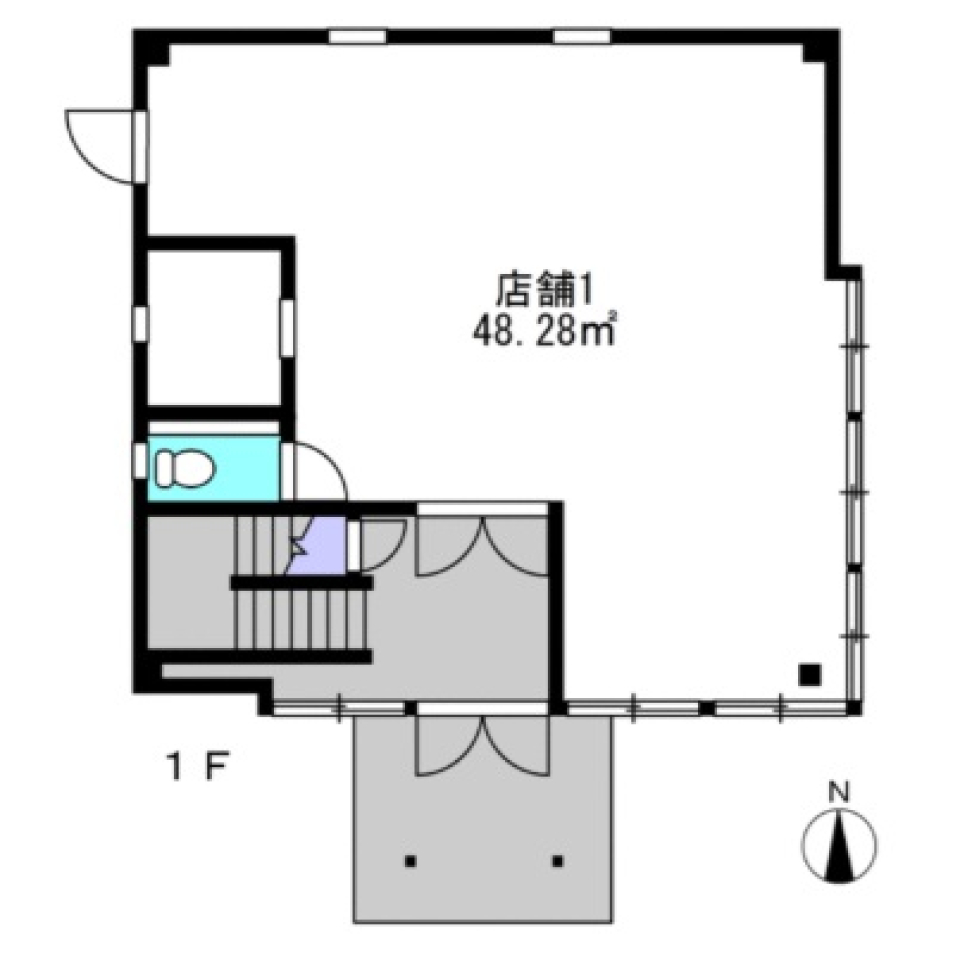 【店舗・事務所】大平台の住宅街にての間取り図