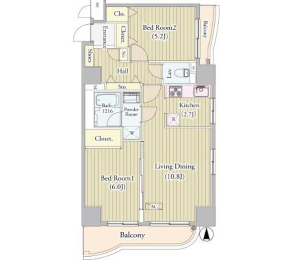 センテニアルタワー　1803号室の間取り図