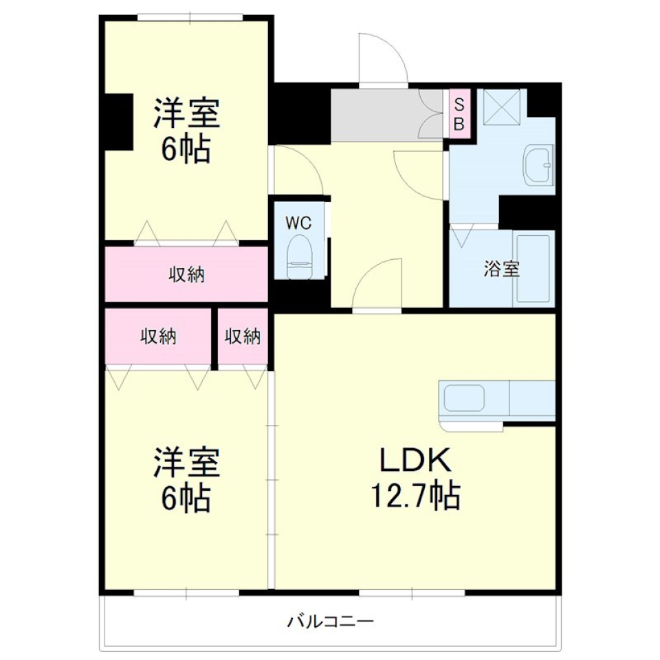 2人空間でペットを愛でて［ペット可］の間取り図