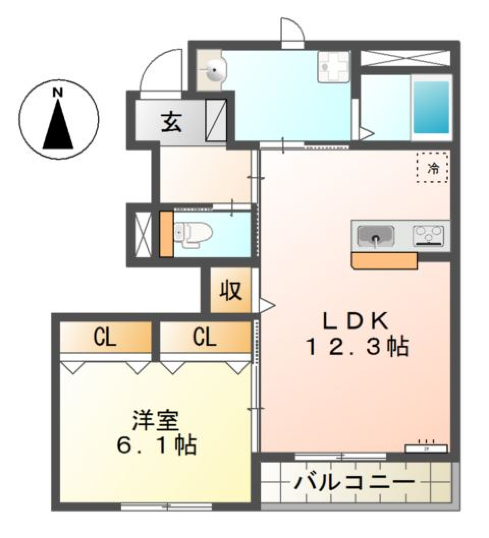 ペットとほのぼの暮らし［ペット可］の間取り図