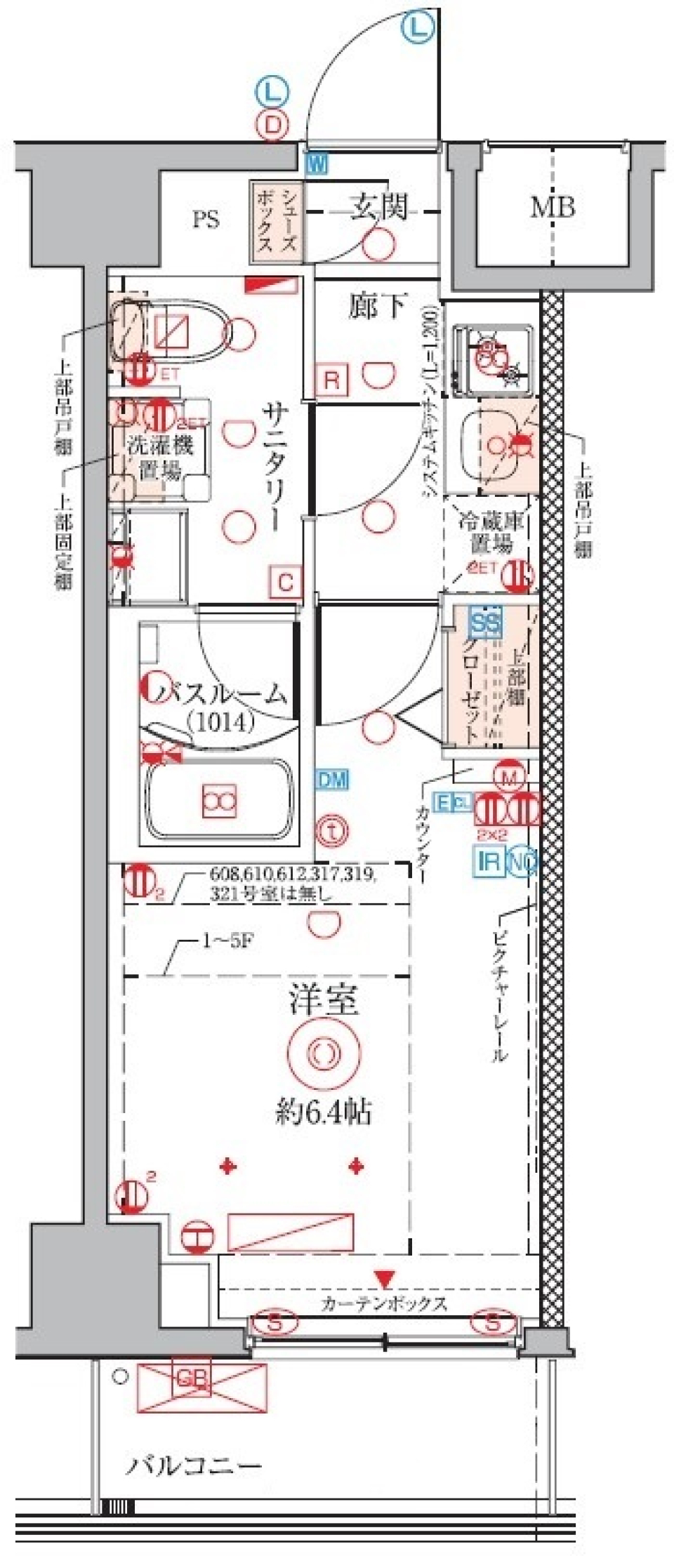 クレヴィスタ武蔵中原　101号室［ペット可］の間取り図