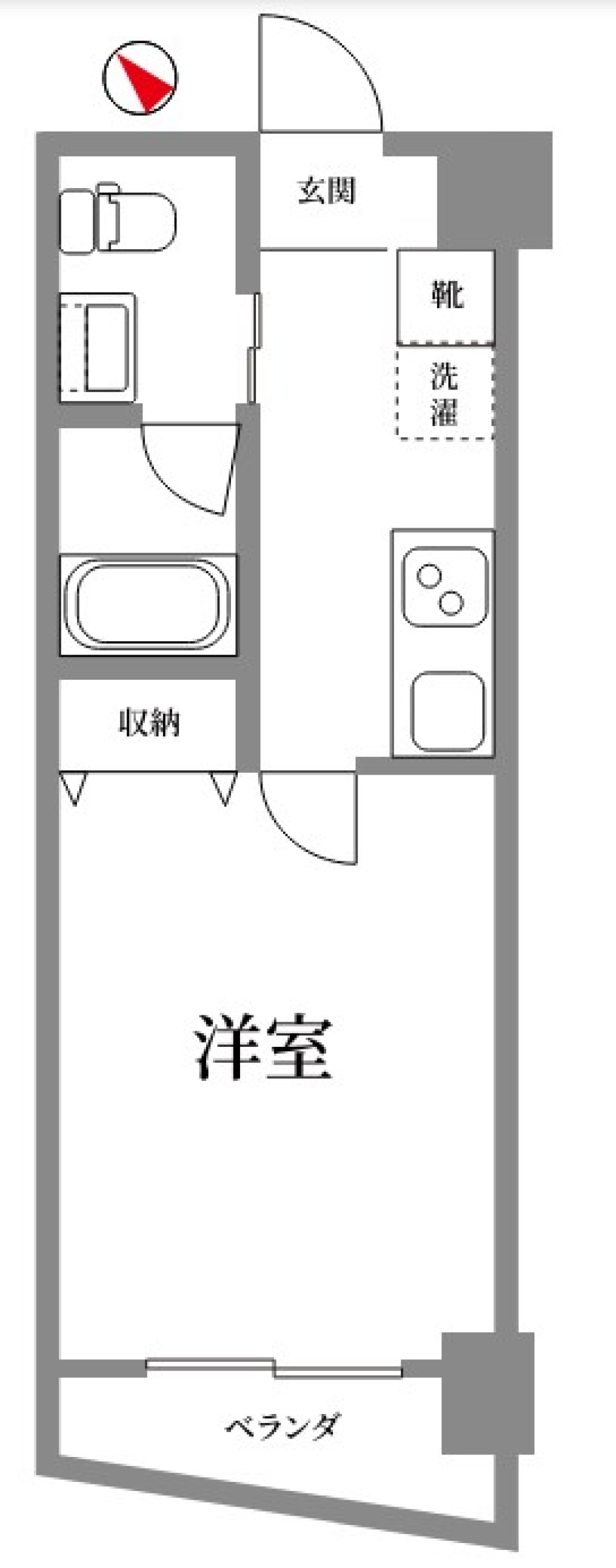 ナカヤマビルディング　402号室の間取り図