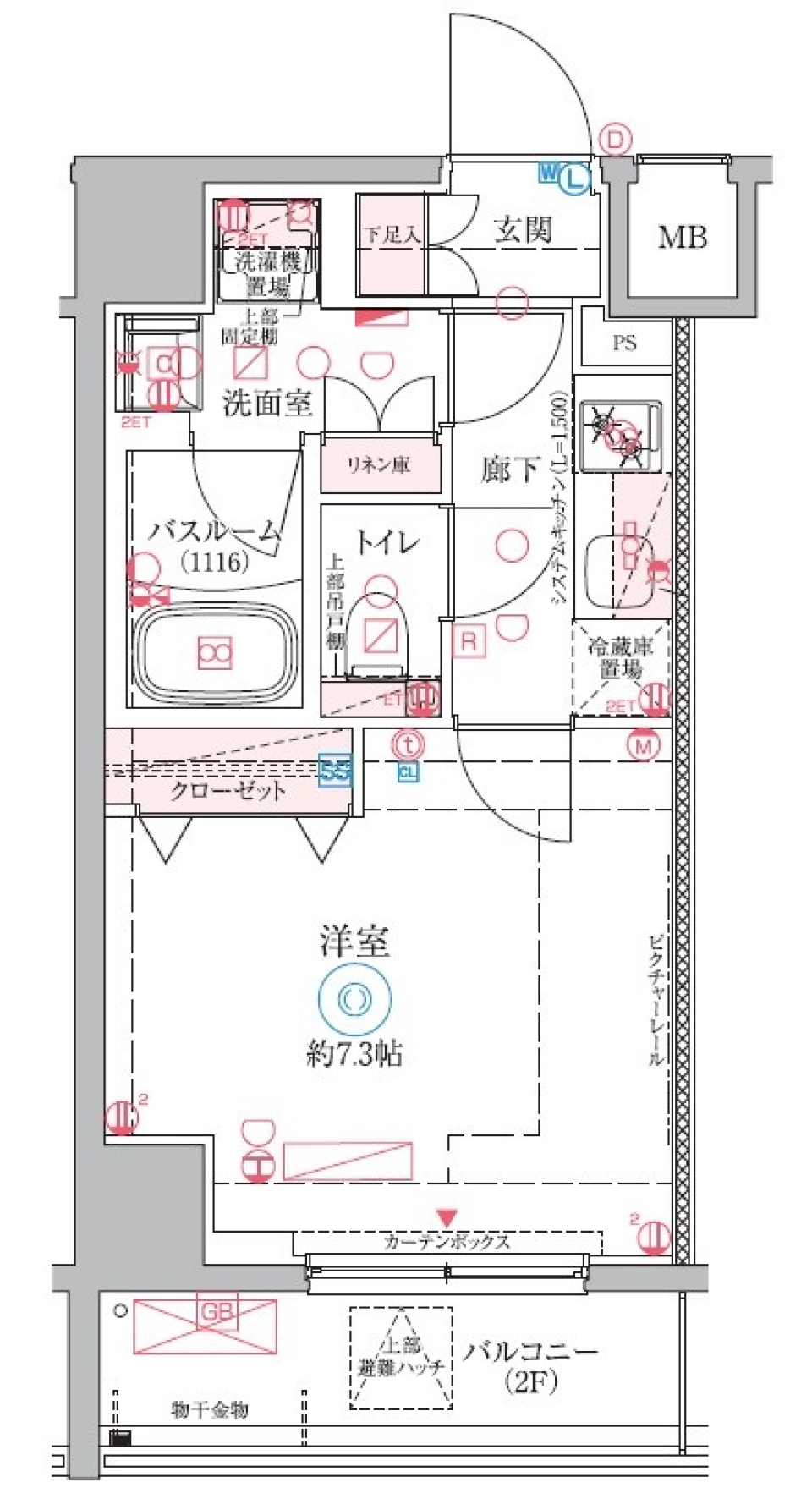 クレヴィスタ中野新橋Ⅱ　502号室［ペット可］の間取り図