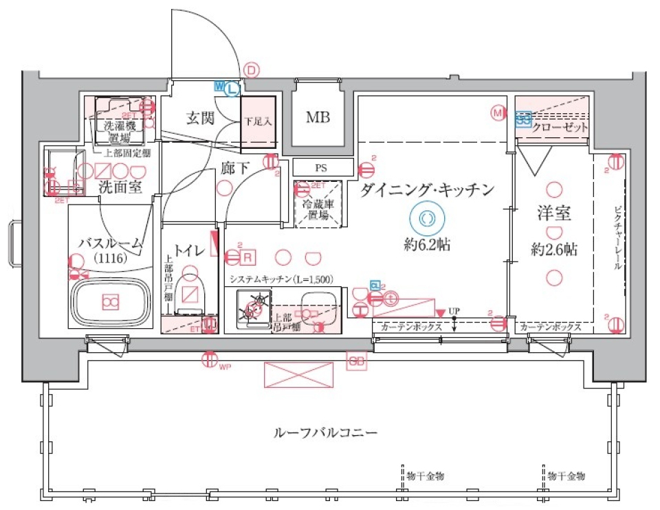 クレヴィスタ中野新橋Ⅱ　901号室［ペット可］の間取り図