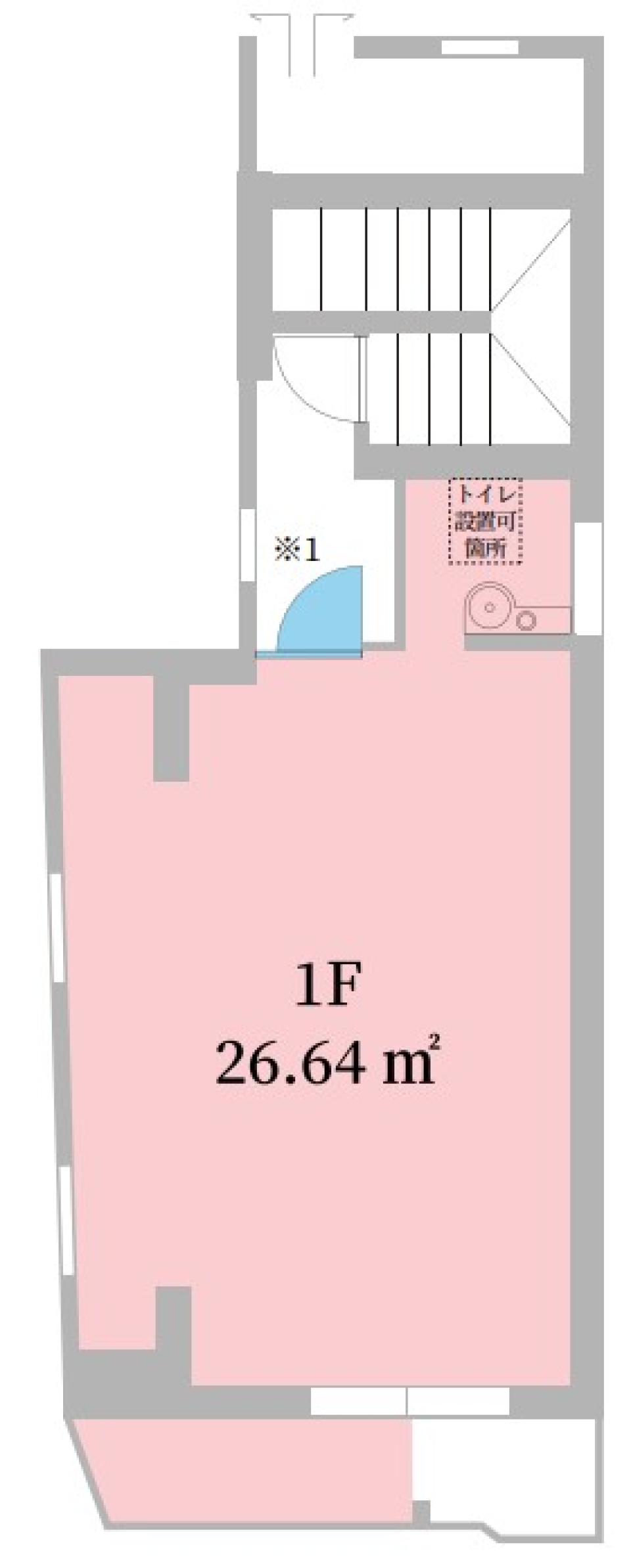 【店舗・事務所】デュー神楽坂　1階の間取り図