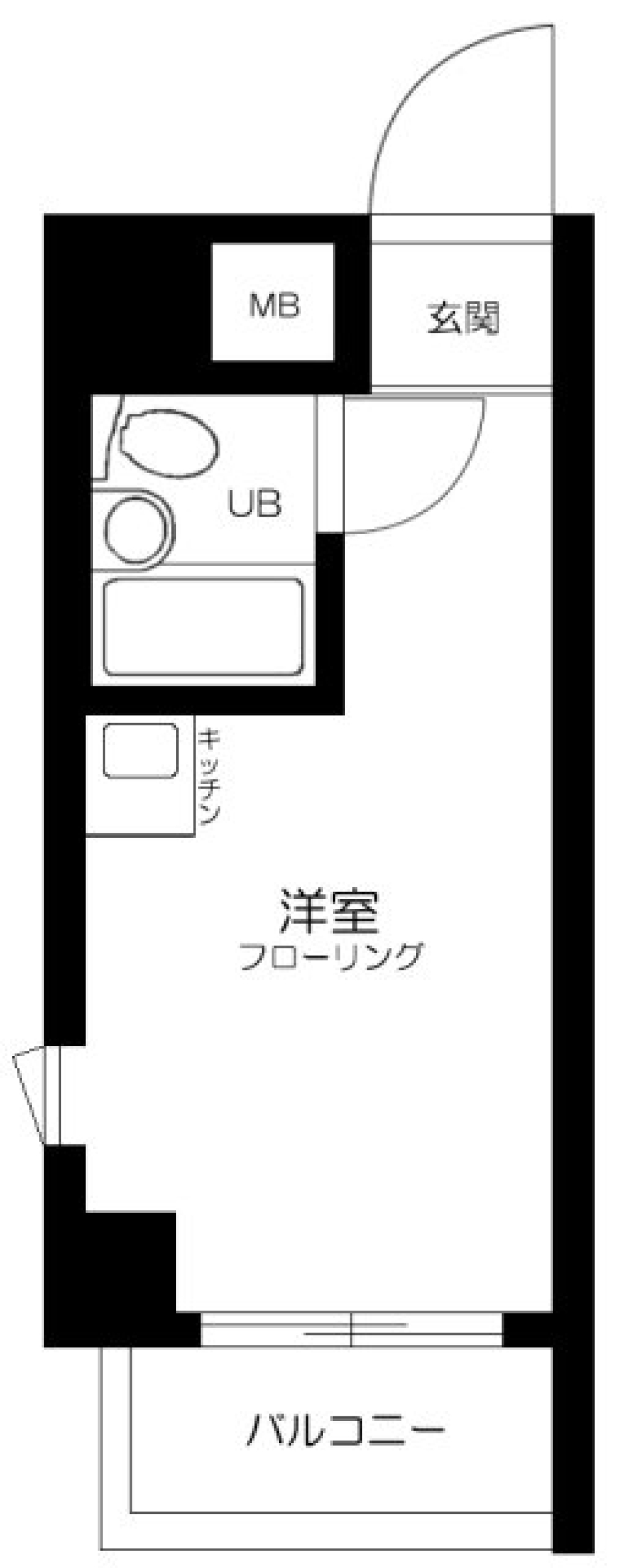 トップ・ルーム道玄坂　411号室の間取り図