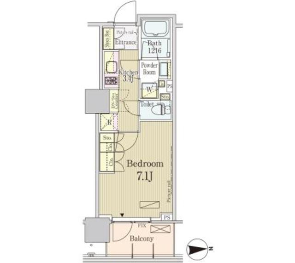 パークアクシス池田山　315号室［ペット可］の間取り図