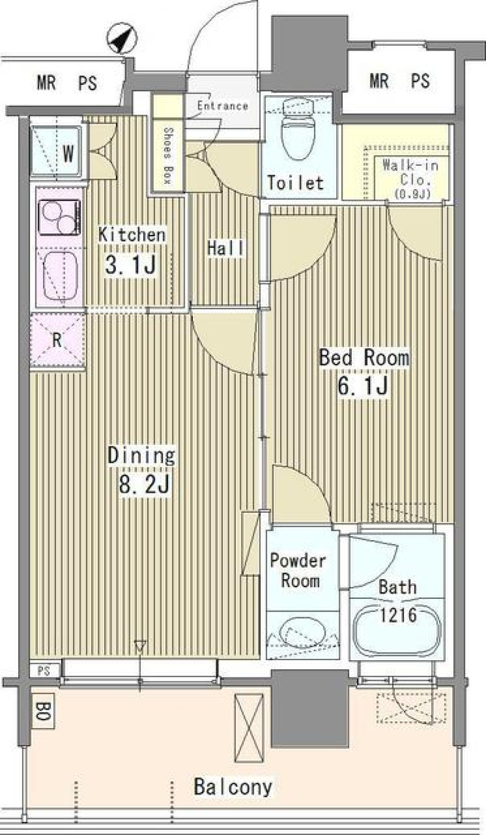 ユニゾンタワー　2905号室の間取り図