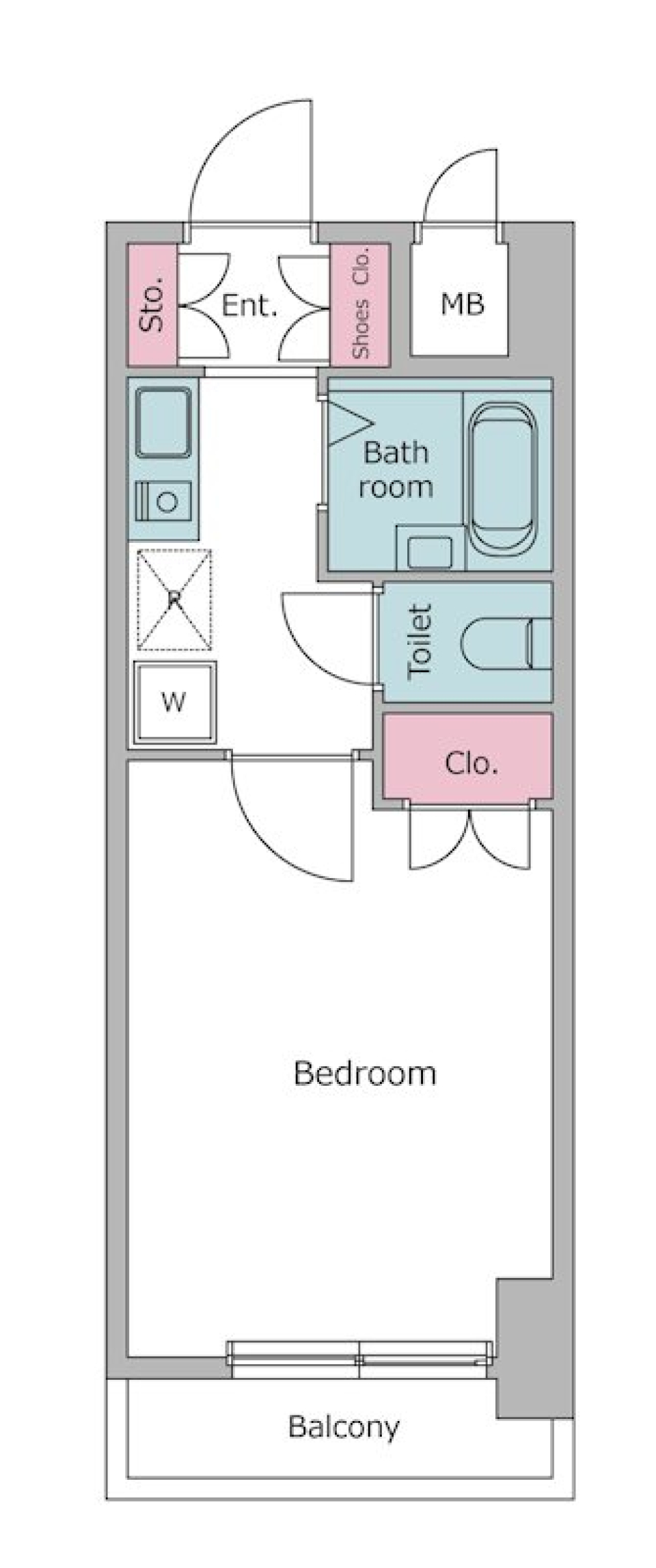 レジディア門前仲町　0707号室の間取り図