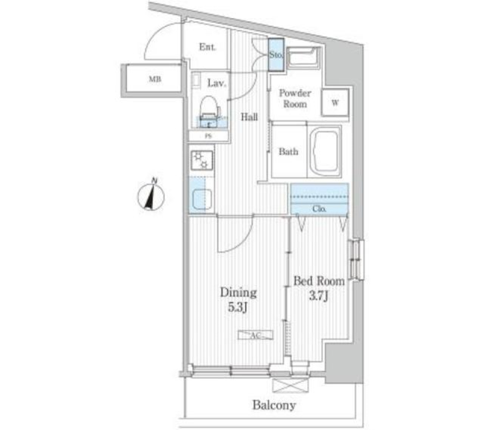 エトワール飯田橋　504号室の間取り図