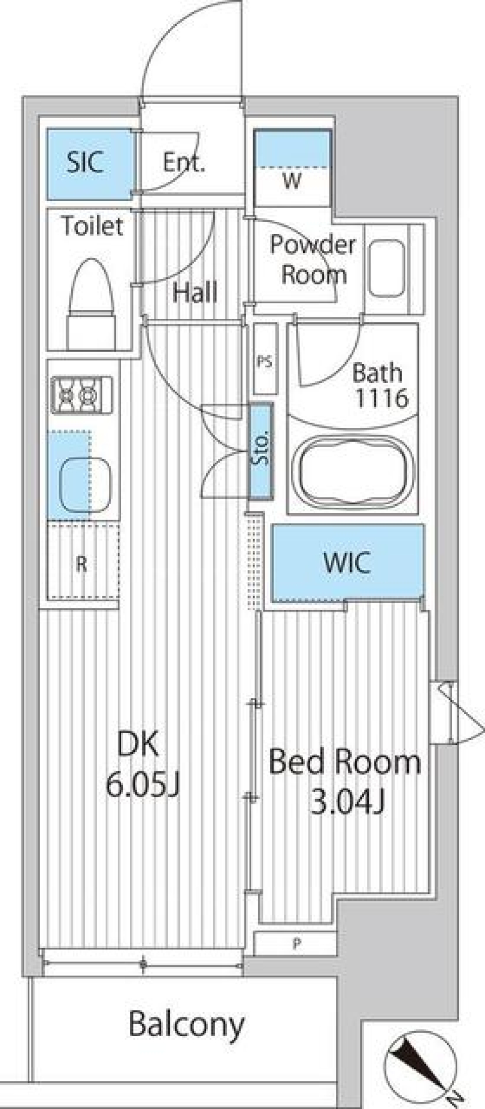 ＩＰＳＥ東京月島　401号室の間取り図