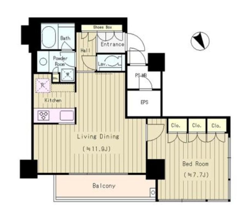 モンテヴィオラ茗荷谷　701号室の間取り図