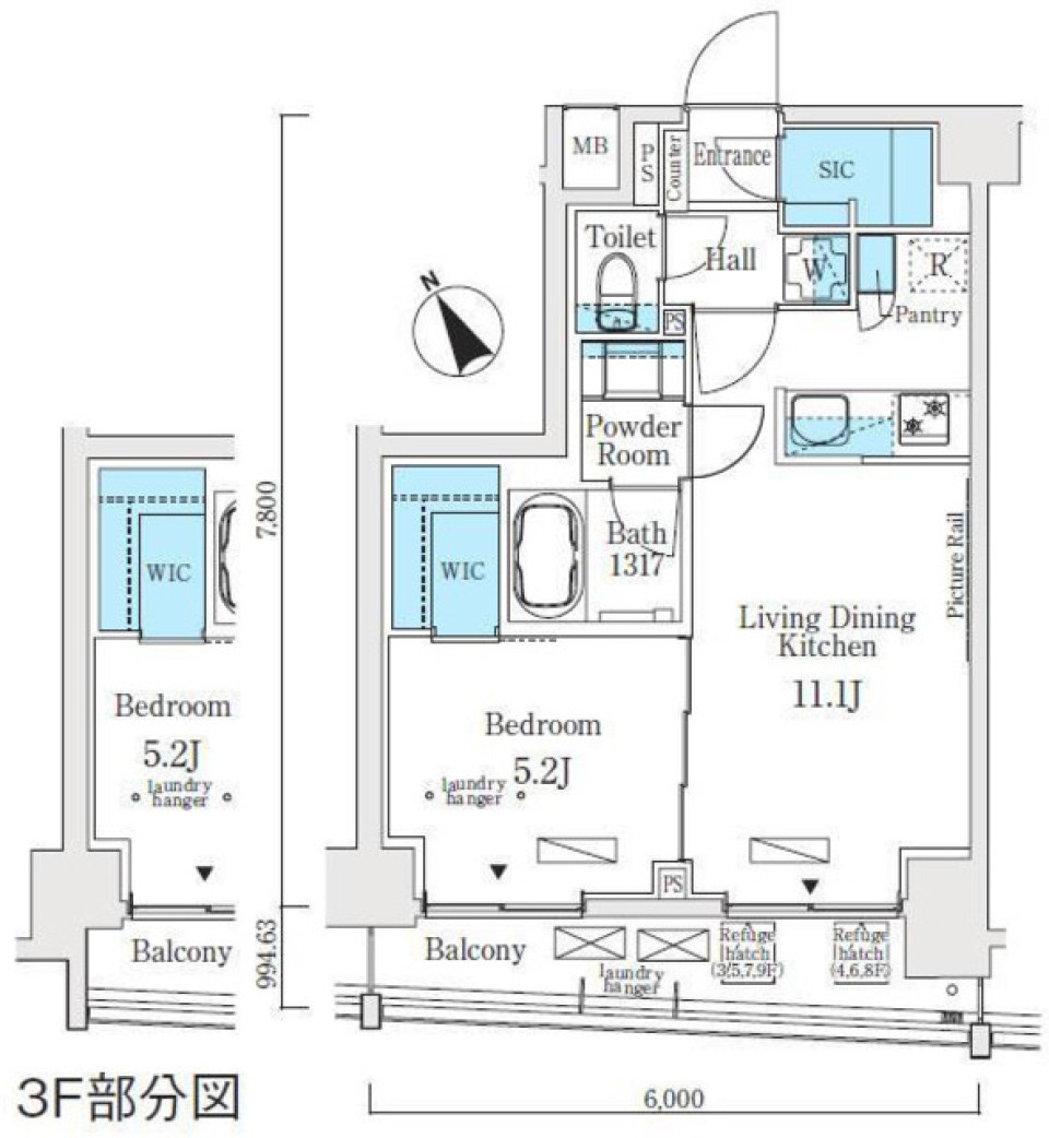 ソラニテ馬込　312号室の間取り図