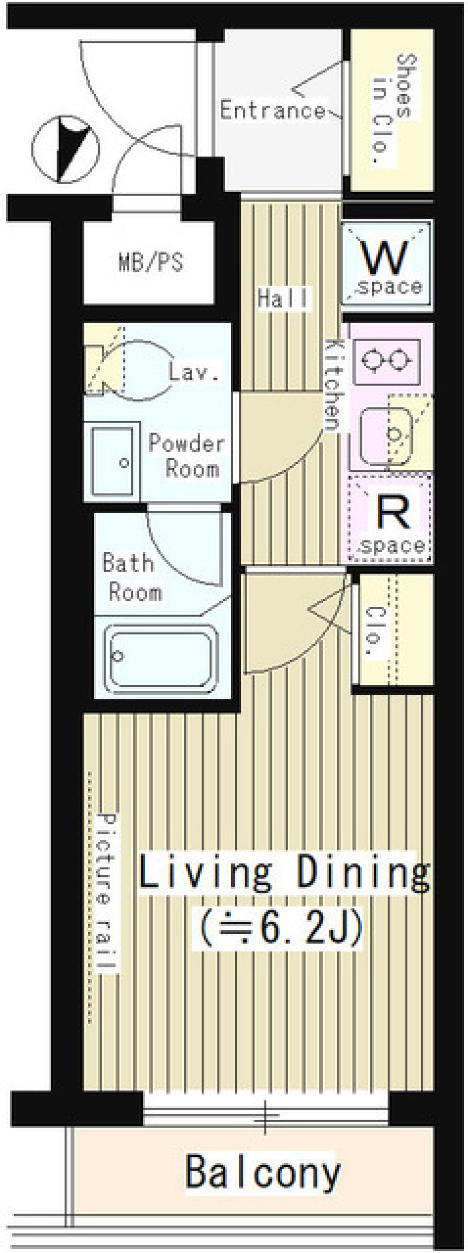 イプセ戸越公園　401号室の間取り図