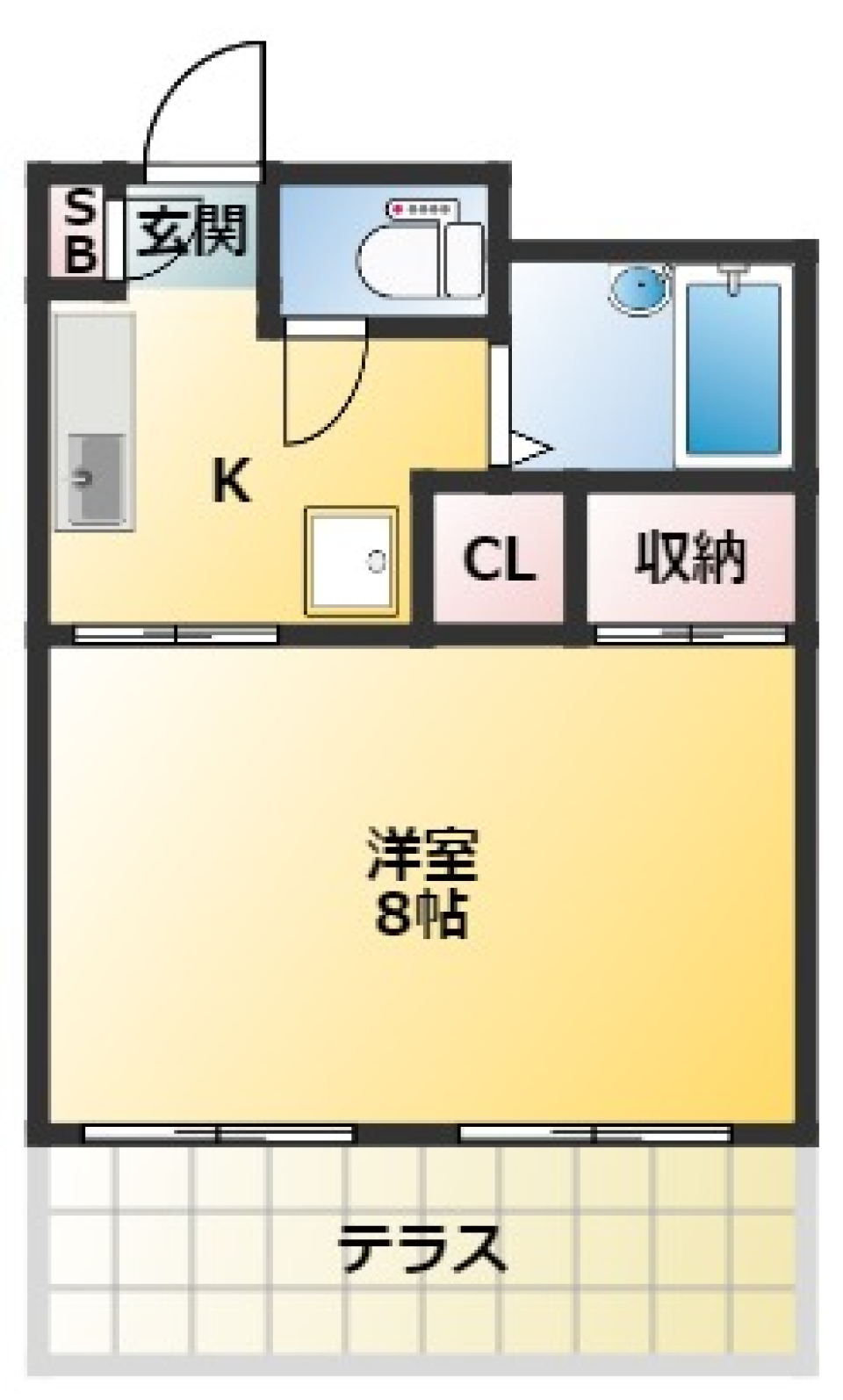 コーポ神山　103号室の間取り図