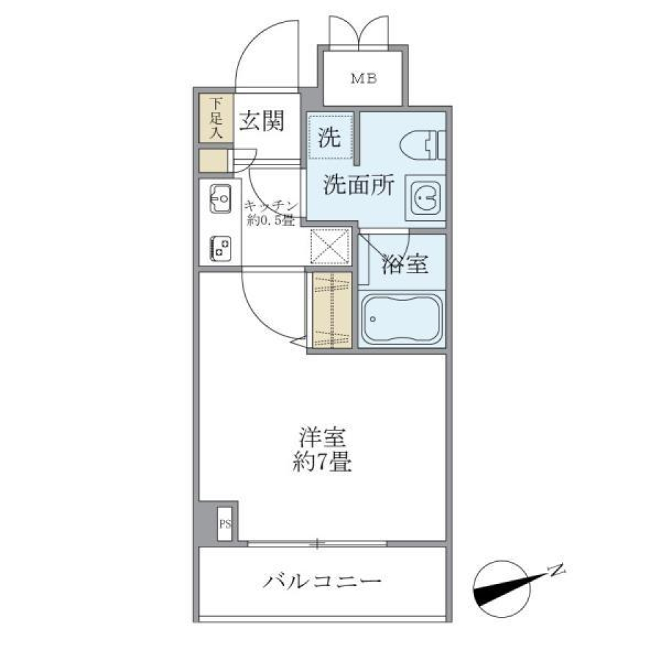 ウェルロード高円寺　302号室の間取り図