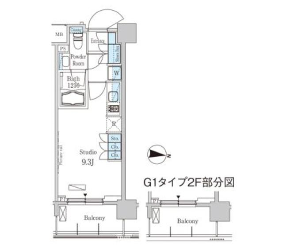 パークアクシス東高円寺　306号室［ペット可］の間取り図