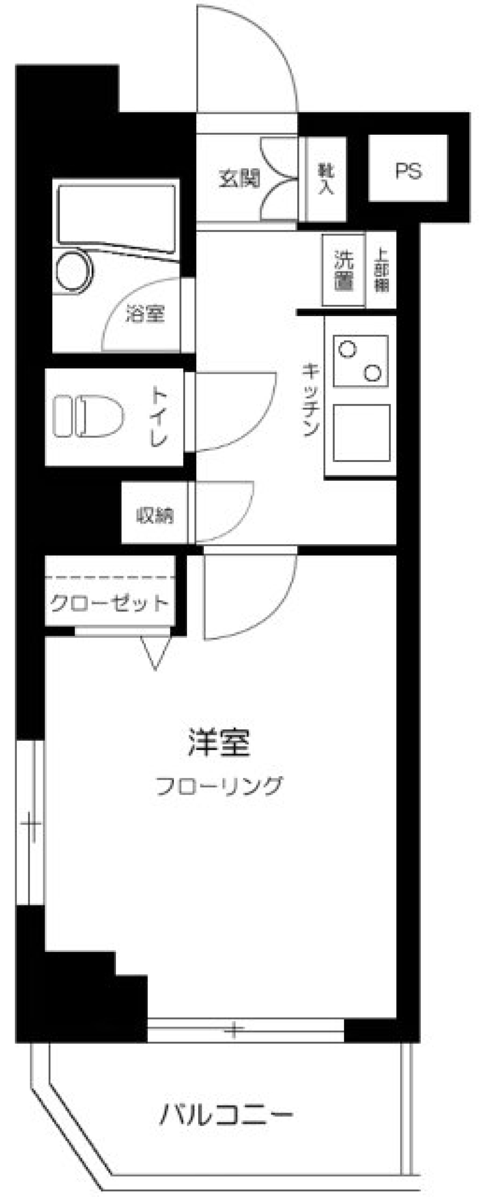 スカイコート錦糸町第２　802号室の間取り図