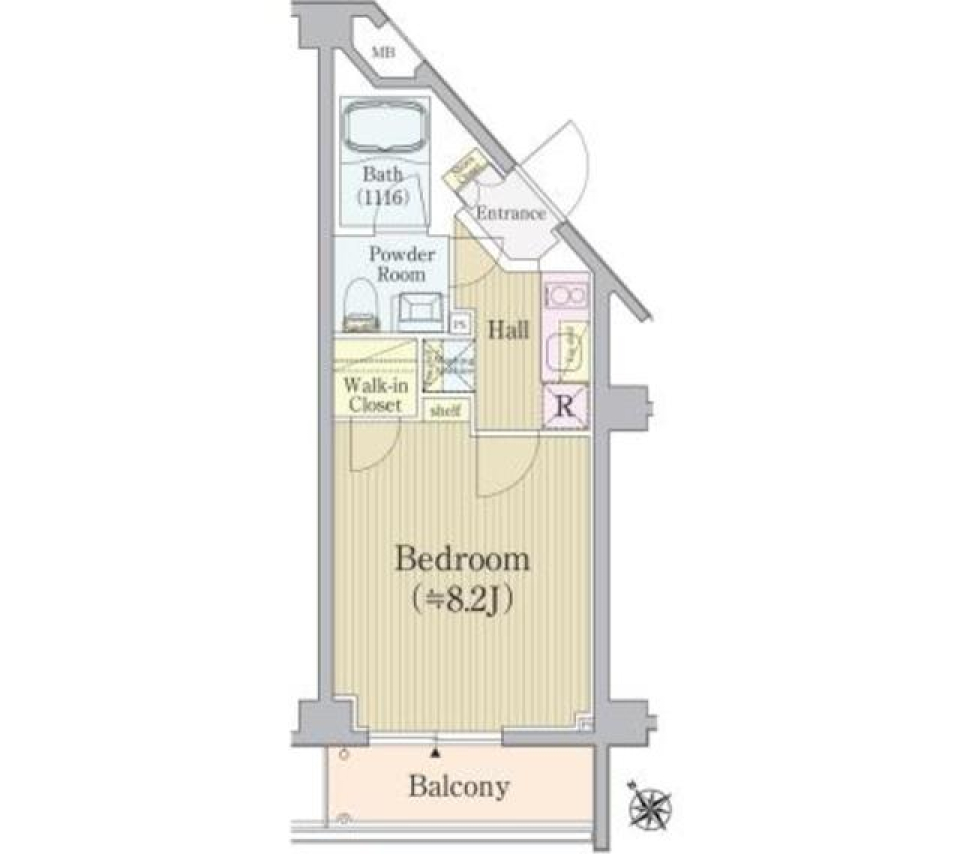 ＲＥＸ白金　104号室の間取り図