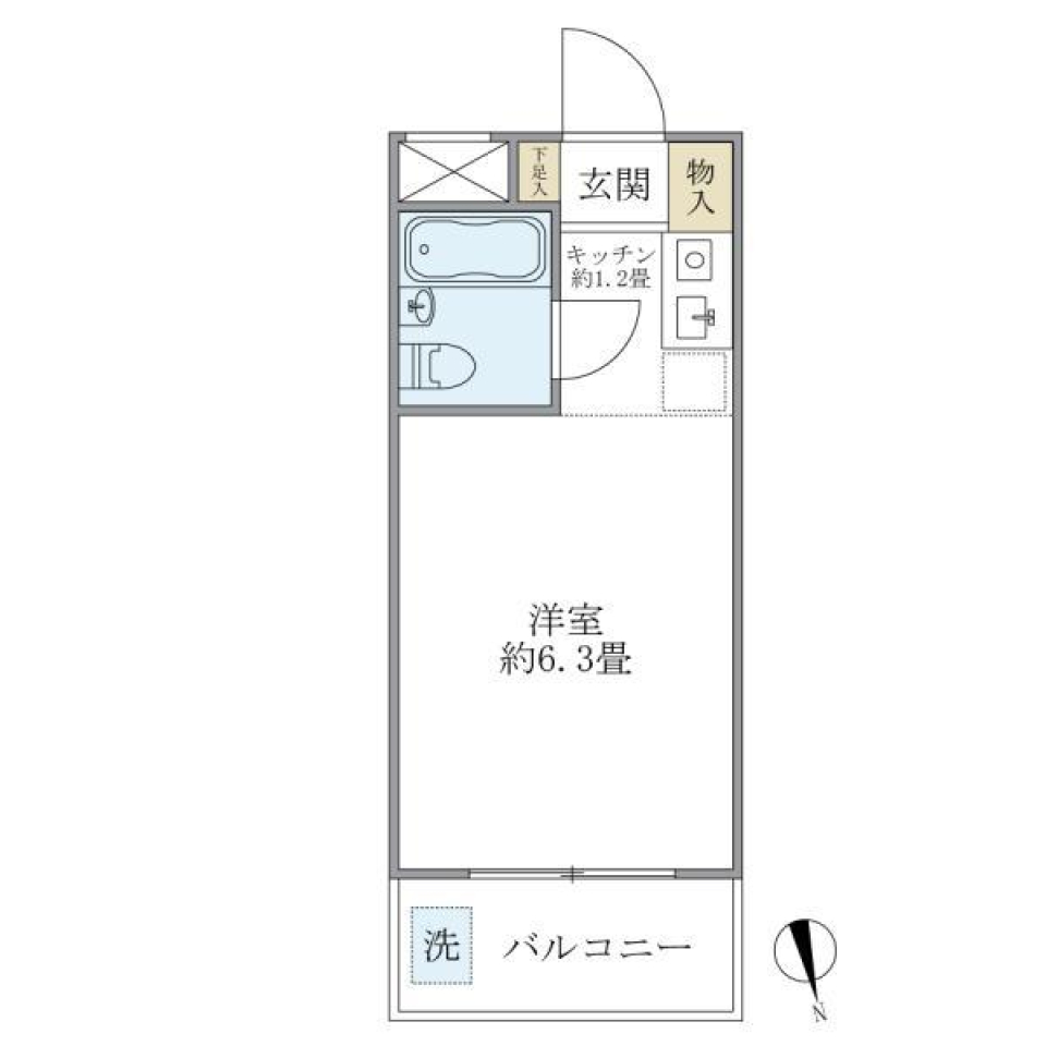 ニューハイム早稲田　103号室の間取り図