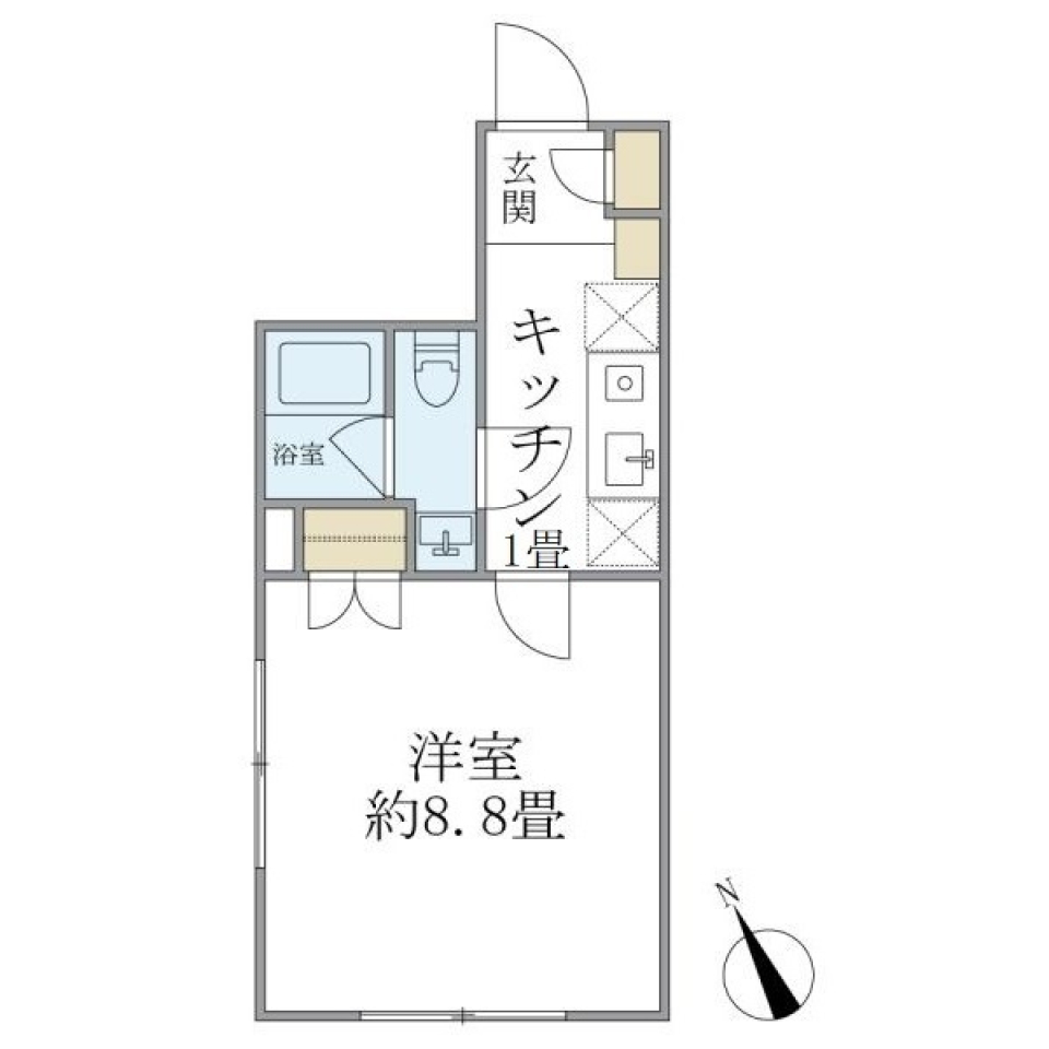 コンポジット門前仲町サウス　203号室の間取り図