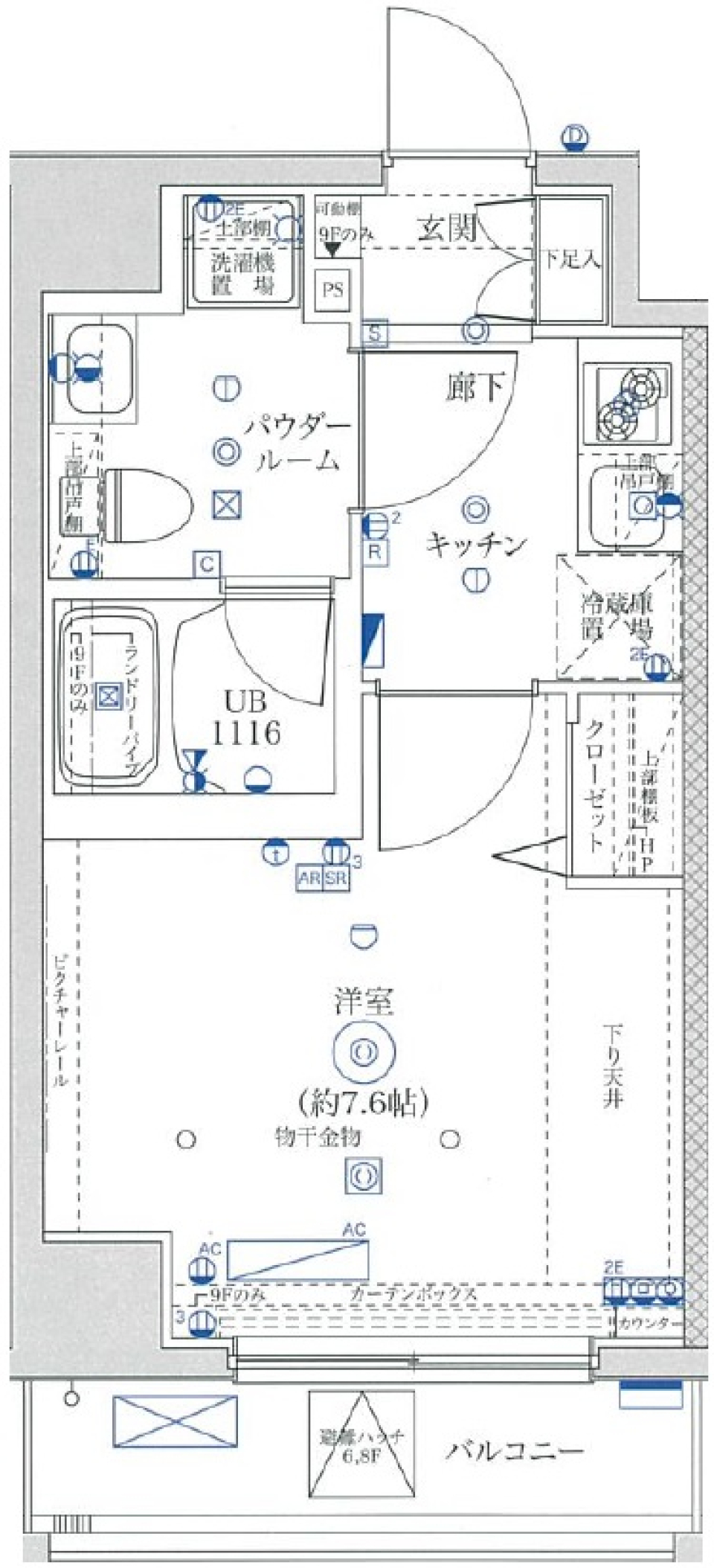 ユリカロゼAZEST高島平　803号室［ペット可］の間取り図