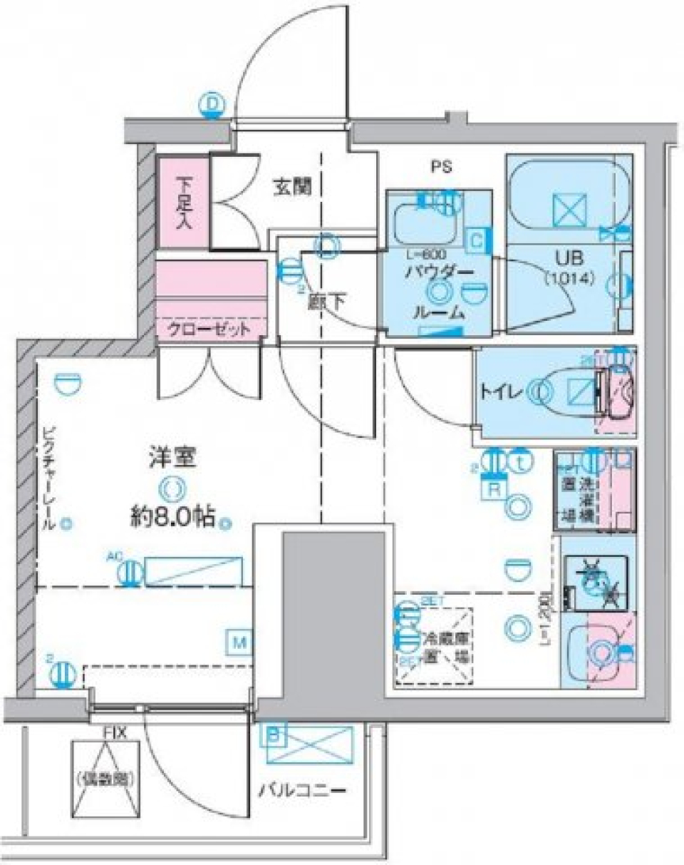 ジェノヴィア桜上水Ⅱ　705号室［ペット可］の間取り図