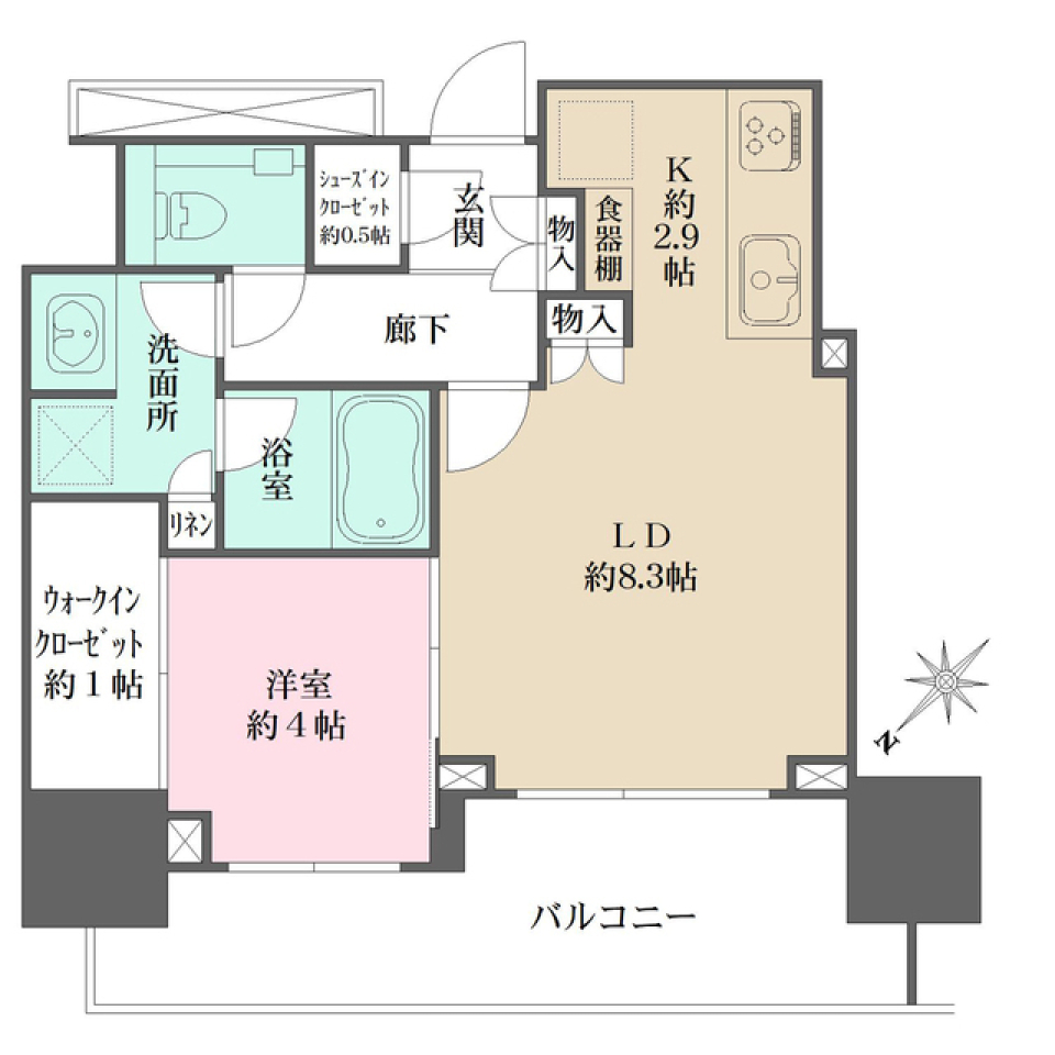 ザ・パークハウス日本橋蛎殻町レジデンス　210号室の間取り図
