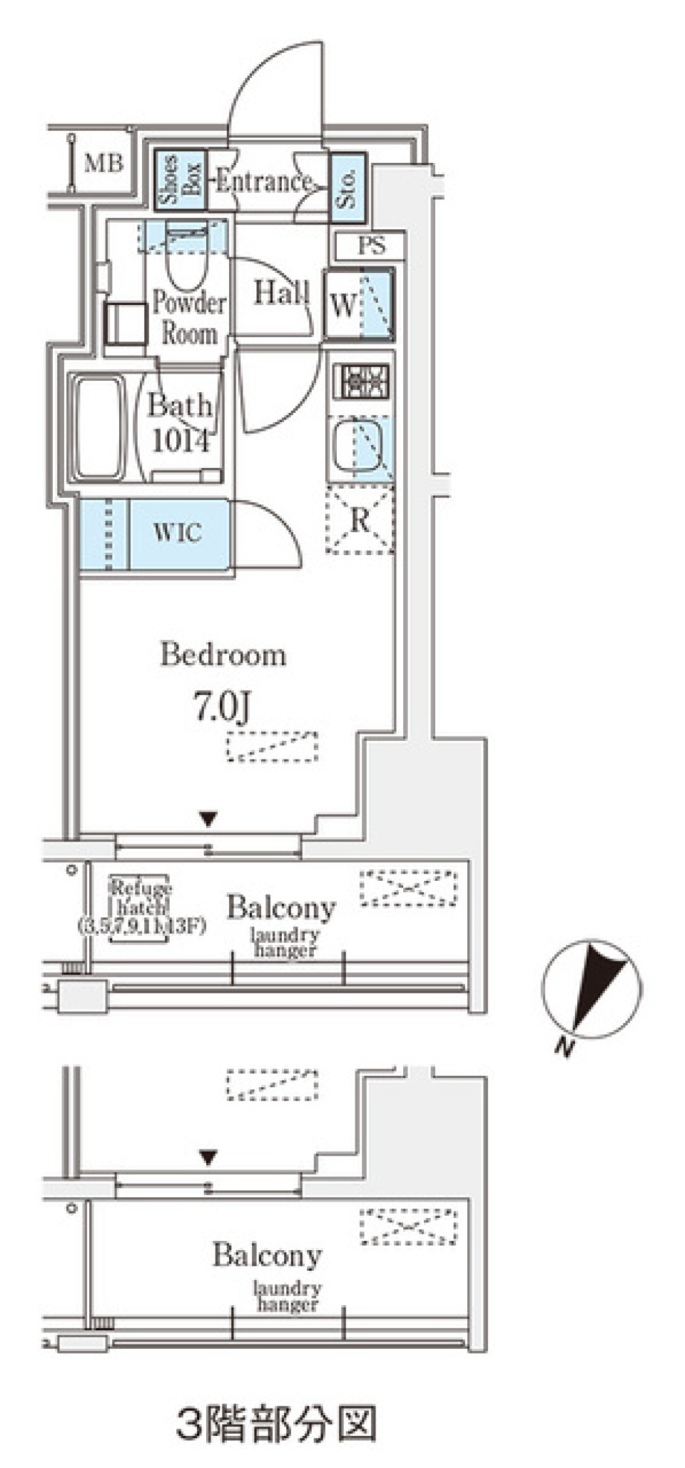 ベルファース大井町グランデ　1103号室の間取り図