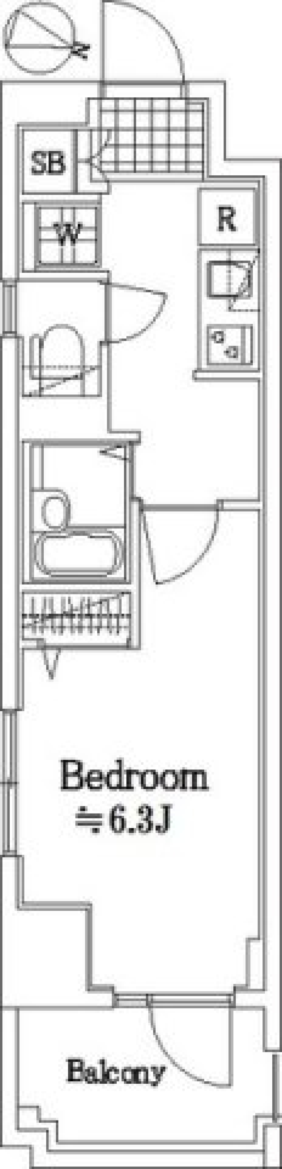 ヴィータローザＣＱレジデンス南千住　803号室［ペット可］の間取り図